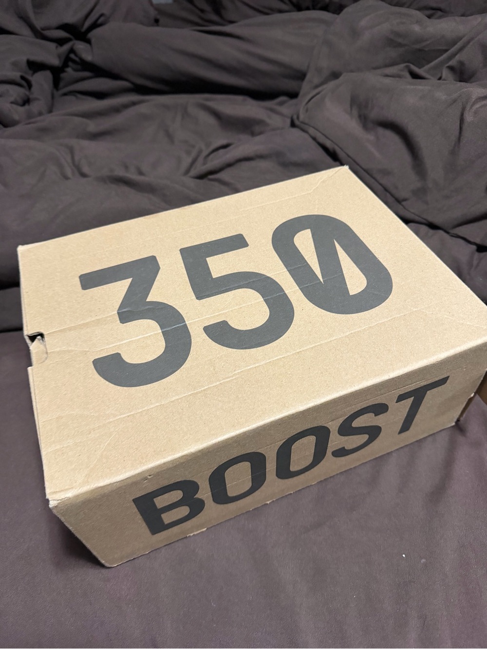 Yeezy Boost 350 Box - Tan with Black Print